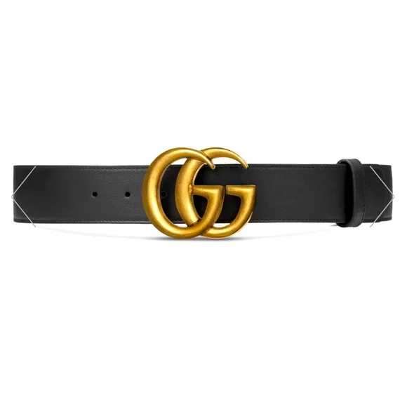 Gucci | Accessories | Gucci Gg Wide Leather Black Belt Worn  display picture 3